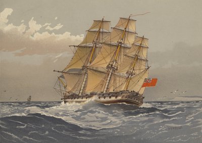 Fregata da 38 cannoni, circa 1770 da William Frederick Mitchell
