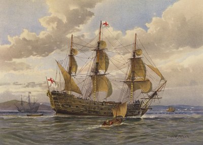 Nave da battaglia, circa 1650 da William Frederick Mitchell