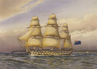 Nave da battaglia, circa 1760 da William Frederick Mitchell