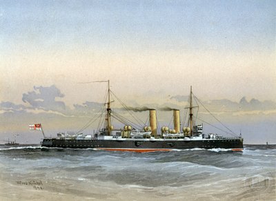 HMS Blenheim, incrociatore di 1ª classe della Royal Navy, 1892 da William Frederick Mitchell