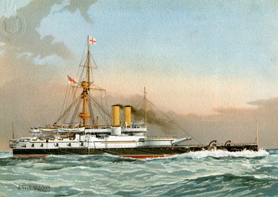 HMS Victoria, nave da battaglia di prima classe della Royal Navy, c. 1890-c. 1893 da William Frederick Mitchell