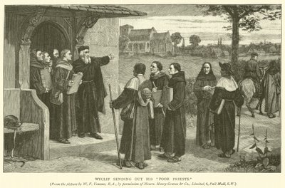 Wyclif invia i suoi poveri sacerdoti da William Frederick Yeames