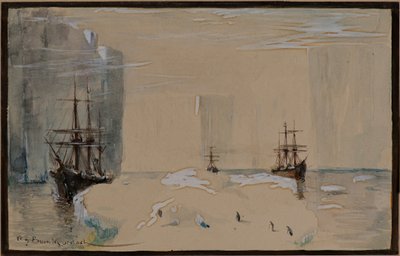 Schizzo dalla spedizione baleniera antartica di Dundee da William G. Burn Murdoch