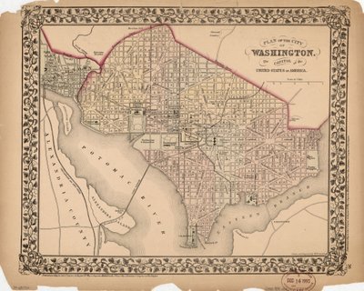 Piano della città di Washington - la capitale degli Stati Uniti d