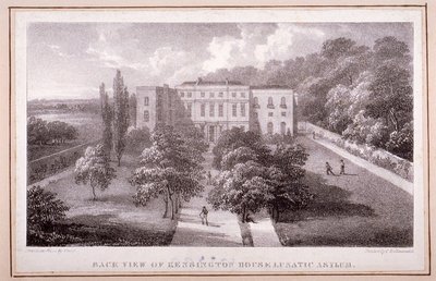 Veduta del Manicomio di Kensington House, c.1830 da William Gauci