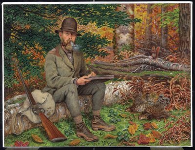 Autoritratto in abbigliamento da caccia, c.1875 da William George Richardson Hind