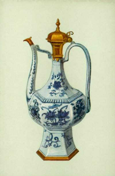 Brocca, periodo di Wan Li, cinese, con montatura di Augusta da William Gibb
