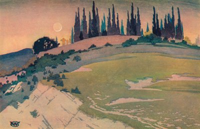 Il passaggio della mezzaluna, Umbria, c1913, 1928 da William Giles
