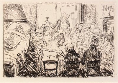 Non si sentiva altro che il rumore dei piatti e delle forchette. da William Glackens