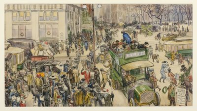 Acquirenti natalizi, Madison Square da William Glackens