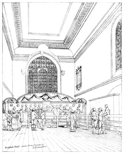 Interno della Cappella di Guildhall, Città di Londra, 1886 da William Griggs