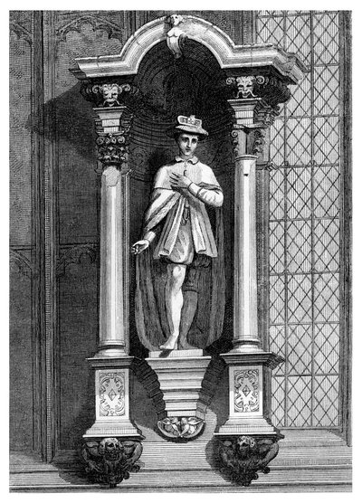 La statua di Edoardo VI, dalla facciata della Cappella del Guildhall, Città di Londra, 1886 da William Griggs