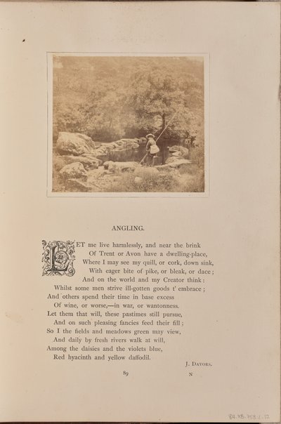 [Un ragazzo con una canna da pesca e una nassa, Inghilterra]. da William Grundy