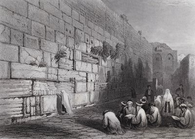 Luogo del pianto degli ebrei, Gerusalemme da William H. Bartlett
