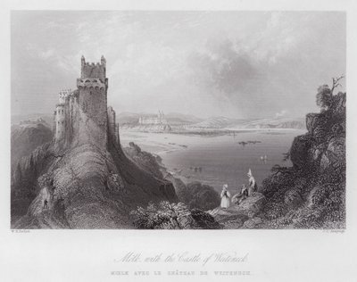 Molk, con il Castello di Weiteneck (incisione) da William H. Bartlett