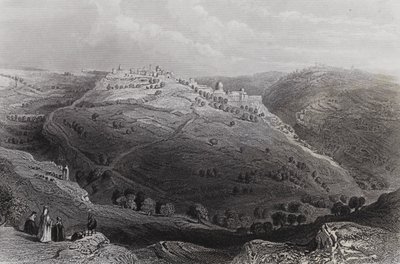Monte Leone, Gerusalemme, dalla Collina del Cattivo Consiglio da William H. Bartlett