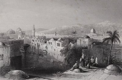 Piscina di Ezechia, Gerusalemme (incisione) da William H. Bartlett