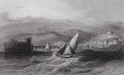 Sidone e Monte Libano, dal mare da William H. Bartlett