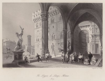 La Loggia dei Lanzi, Firenze, Italia da William H. Bartlett
