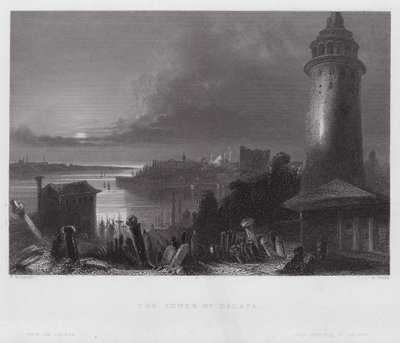 La Torre di Galata da William H. Bartlett