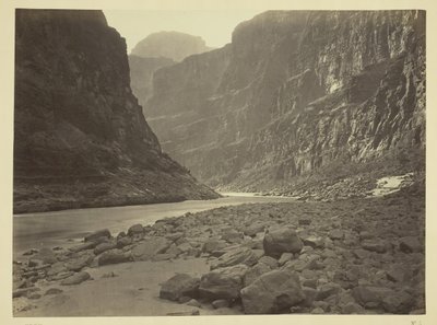Fiume Colorado, foce del Kanab Wash, vista verso ovest, 1872 da William H. Bell