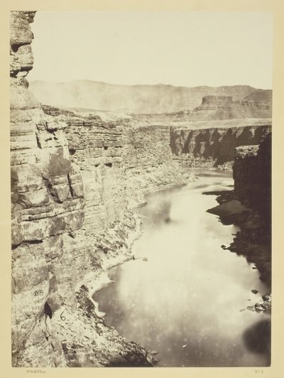 Grand Canyon, Fiume Colorado, vicino a Paria Creek, guardando a ovest, 1872 da William H. Bell