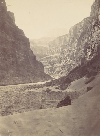 Grand Canyon del fiume Colorado, bocca del Kanab Wash, guardando a ovest da William H. Bell