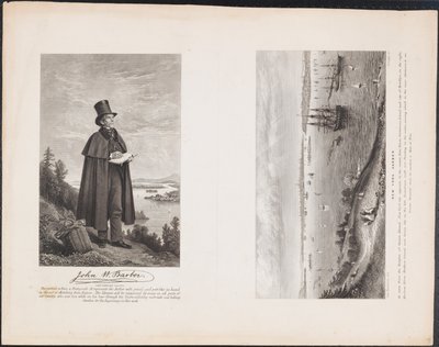 A. John W. Barber; B. Porto di New York, c.1849 (incisione) da William H. Dougal