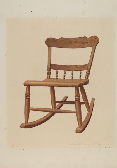 Sedia a dondolo per bambini, c. 1939 da William H Edwards