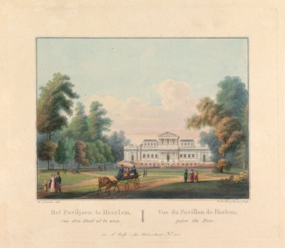 Welgelegen: Vista del Padiglione di Harlem presa dal Bosco da William H. Hoogkamer