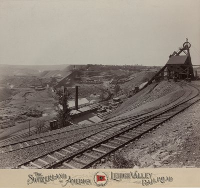 Miniera Knickerbocker vicino a Shenandoah, Ferrovia della Valle di Lehigh da William H. Rau