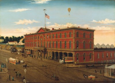 Il deposito della Terza Avenue Railroad, ca. 1859-60 da William H Schenck