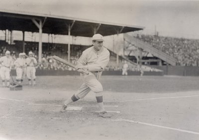 Mike Donlin, esterno dei Pittsburgh Pirates, che fa un colpo di pratica da William H. Trefts Jr.