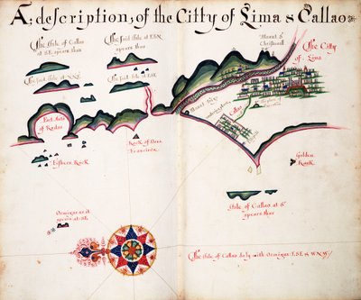 Mappa di Lima e Callao da William Hack