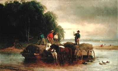 Raccolta di giunchi, fiume Shrewsbury, New Jersey da William Hahn