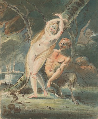 Amimone con un satiro lascivo, 1770-80 da William Hamilton