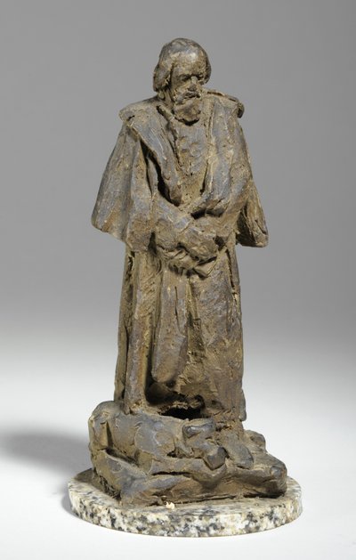Maquette per Alfred, Lord Tennyson seduto al Trinity College, Cambridge, c.1909 da William Hamo Thornycroft
