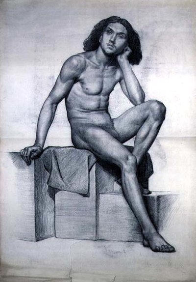 Studio di un Modello Nudo Seduto da William Hamo Thornycroft