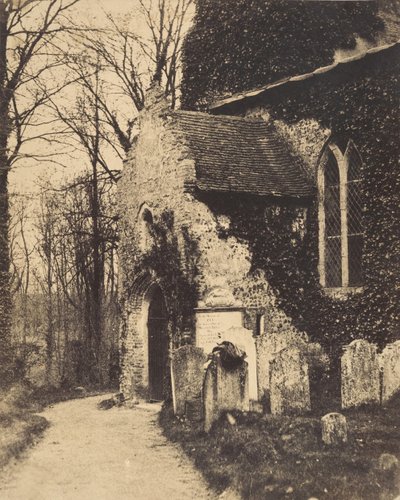Portico della chiesa, Earlham, vicino a Norwich, 1857 da William Harcourt Ranking