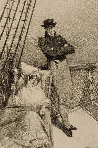 Senza titolo (coppia sul ponte di una nave) da William Harry Warren Bicknell