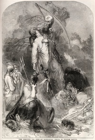 Allegoria sulla morte di Arthur Wellesley (1769-1852), Duca di Wellington - disegno di William Harvey da William Harvey