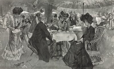 Tè pomeridiano nei Kensington Gardens da William Hatherell