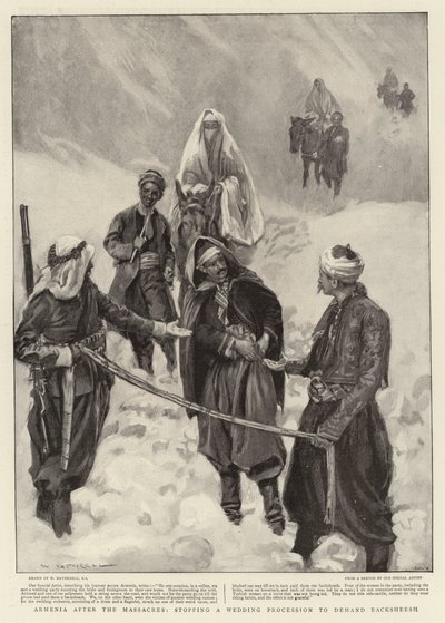 Armenia dopo i massacri, fermare una processione di nozze per chiedere Backsheesh da William Hatherell