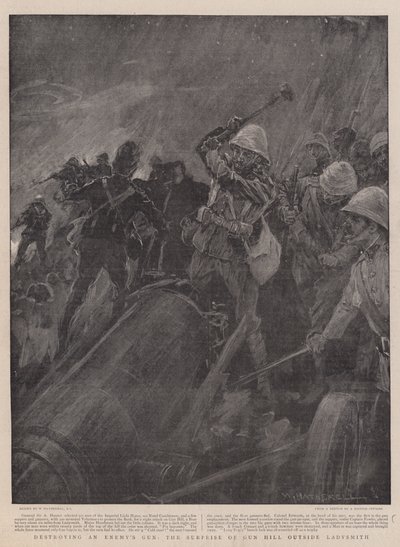 Distruggere un cannone nemico, la sorpresa di Gun Hill fuori Ladysmith da William Hatherell