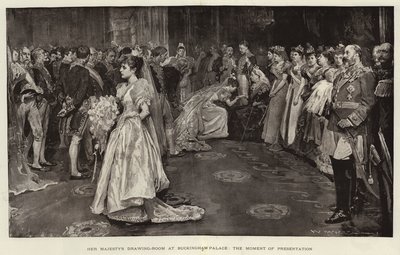 Il salotto di Sua Maestà a Buckingham Palace, il momento della presentazione da William Hatherell
