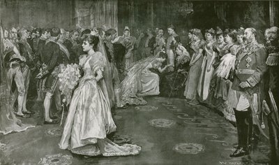 Il salotto di Sua Maestà a Buckingham Palace, il momento della presentazione da William Hatherell