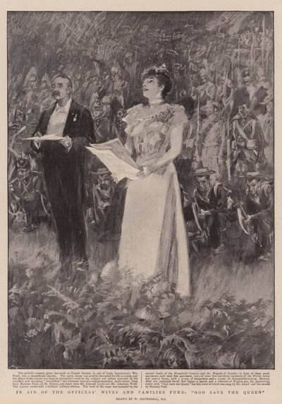 A sostegno del Fondo per le mogli e le famiglie degli ufficiali, Dio salvi la Regina da William Hatherell