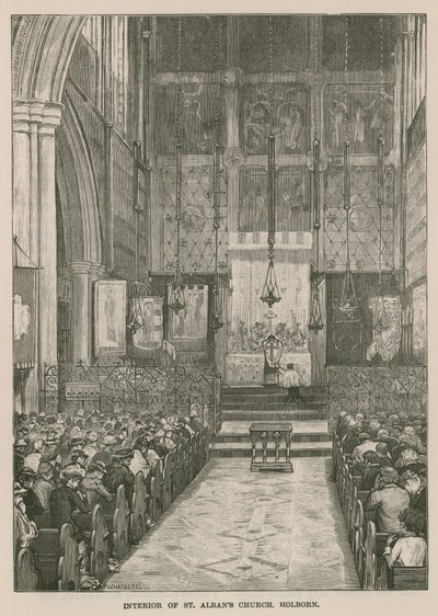 Interno della Chiesa di St Alban, Holborn, Londra da William Hatherell