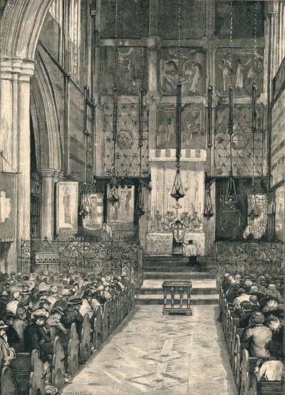 Interno della Chiesa di St. Albans, Holborn, fine XIX secolo da William Hatherell