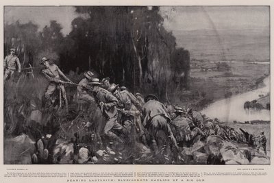 Avvicinandosi a Ladysmith, marinai che trasportano un grande cannone da William Hatherell
